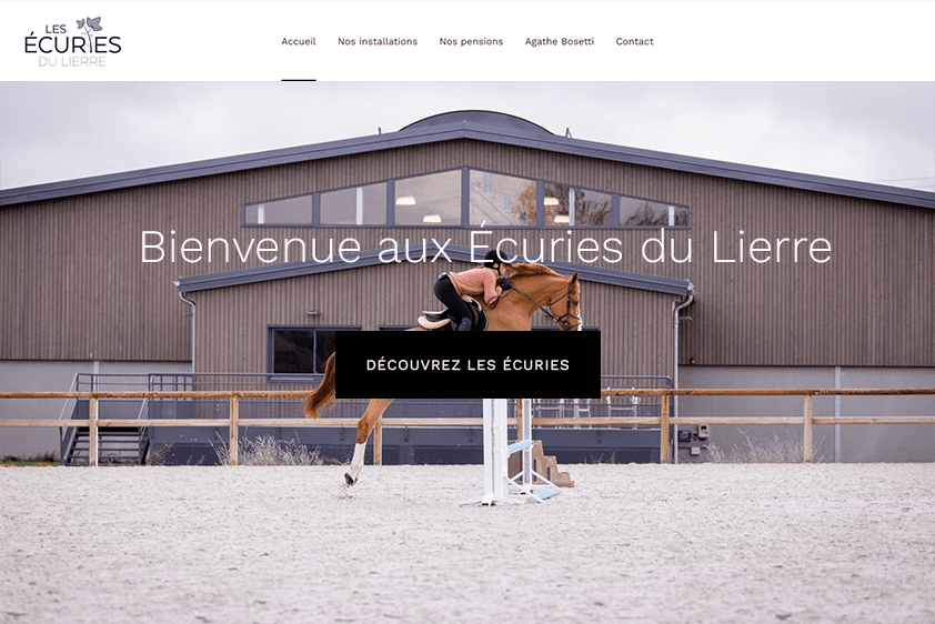 Écuries du Lierre : création de site internet