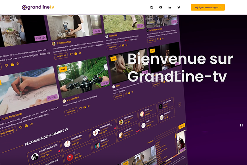 Grandline-Tv Landing Page