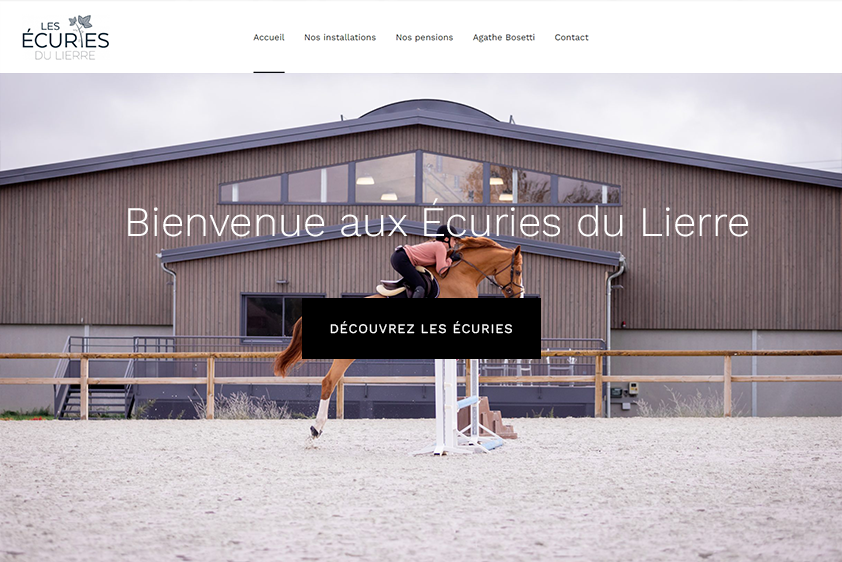 Écuries du Lierre : création de site internet